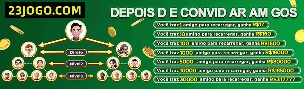 23JOGO Indique amigos para receber um bônus
